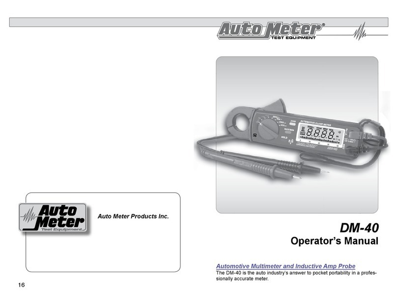 AutoMeter DM-40 Operator's manual