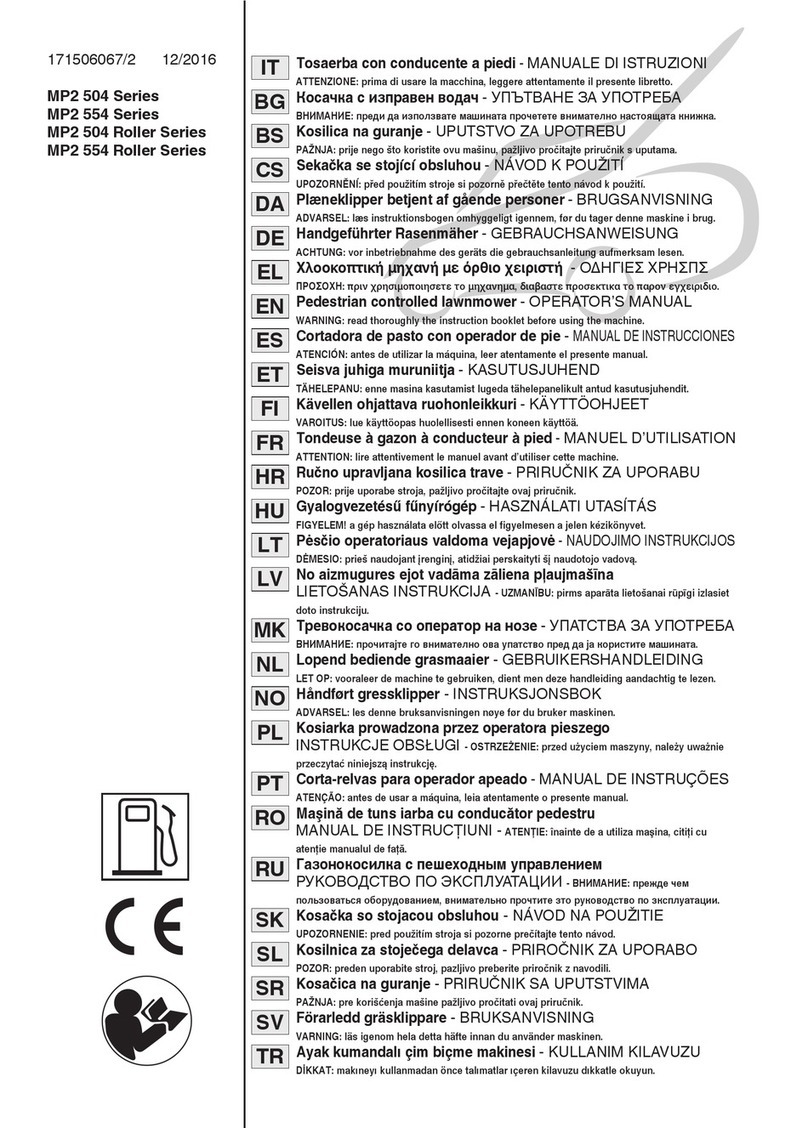 GGP ITALY SPA MP2 504 Series Operator's manual