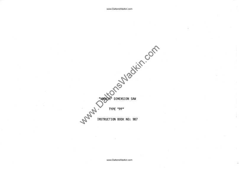Wadkin PP Series Instruction book