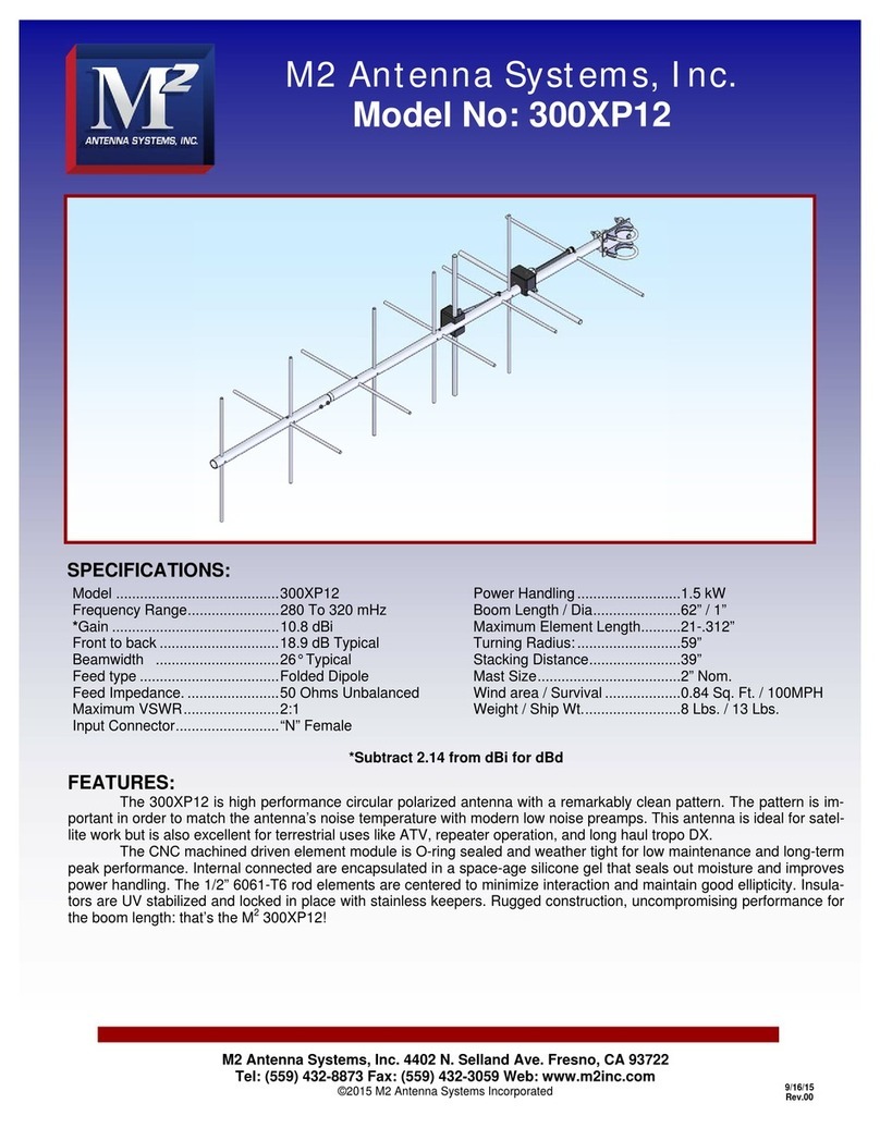 M2 Antenna Systems 300XP12 User manual