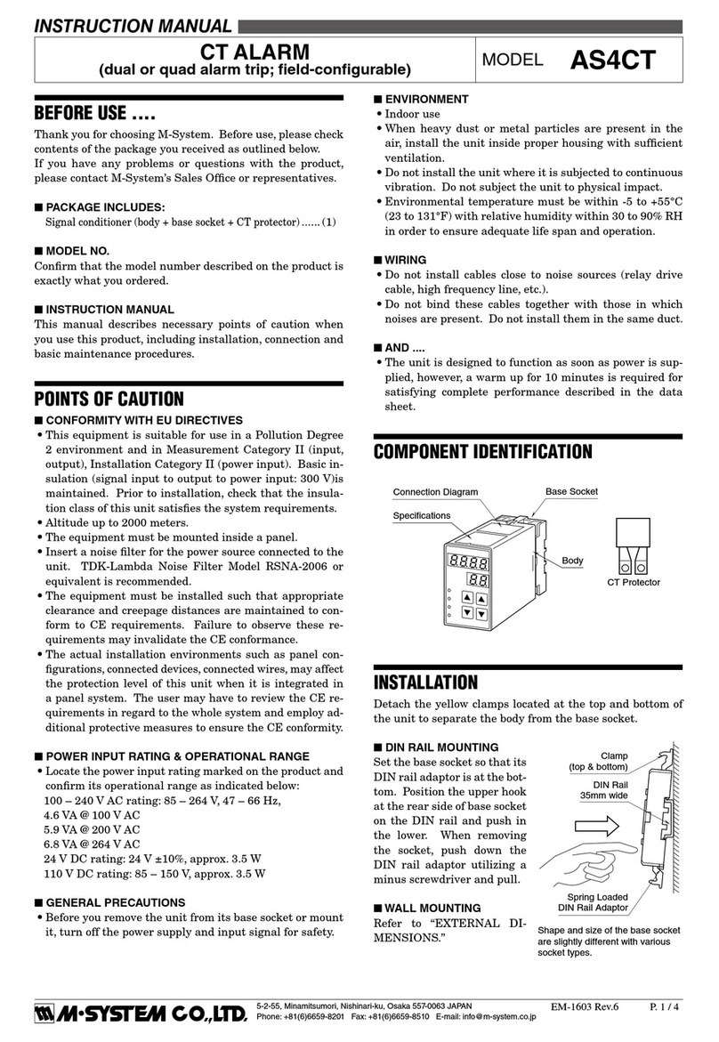M-system AS4CT instruction manual