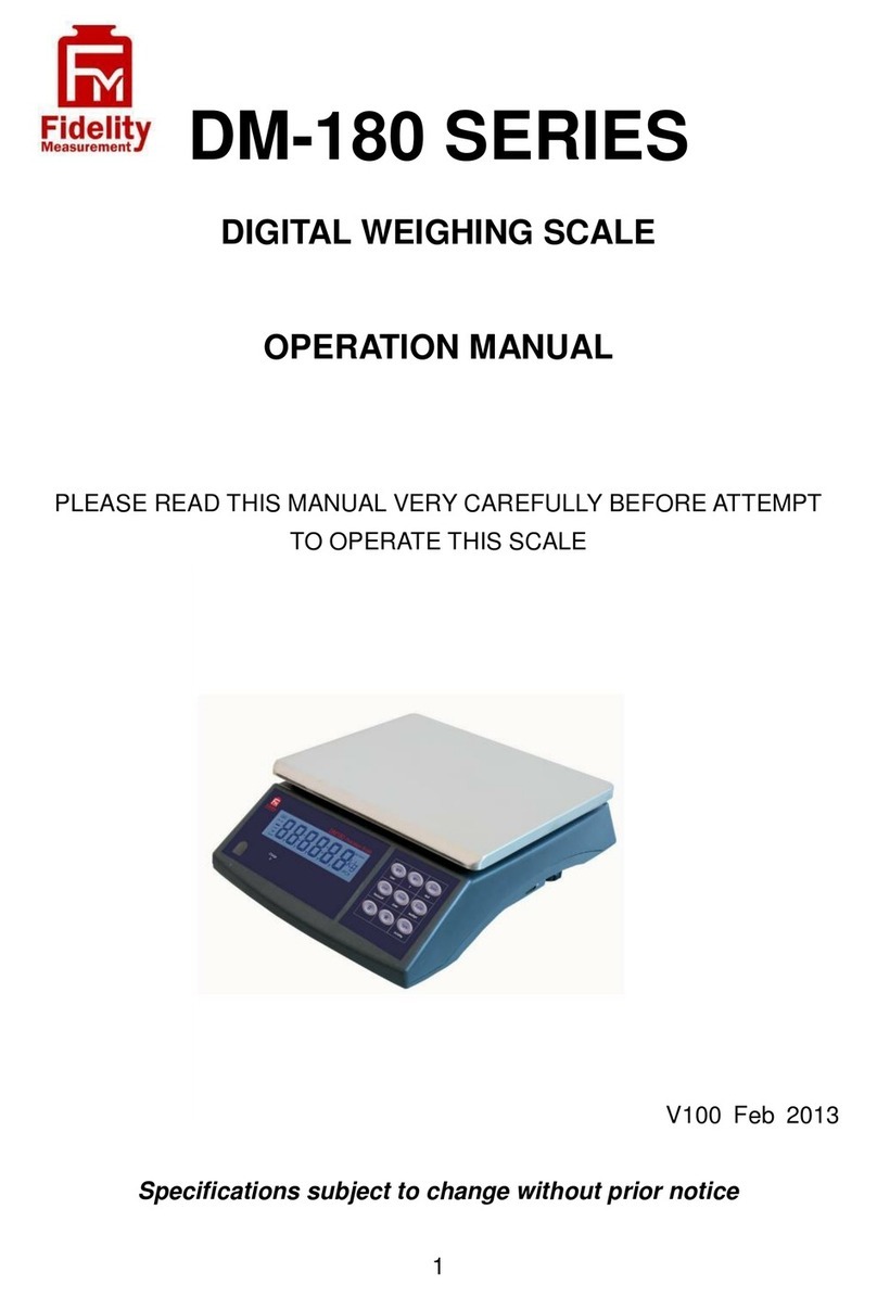 Fidelity Measurement DM-180 SERIES Operation manual