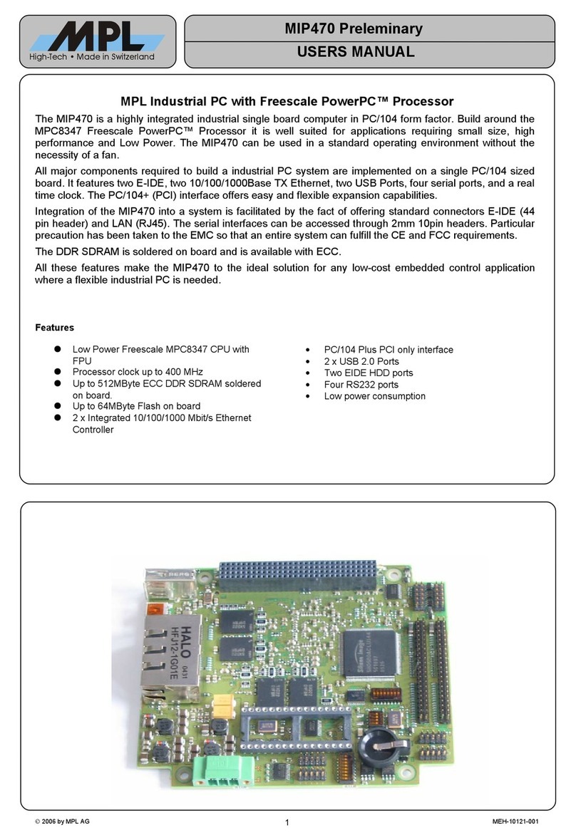 MPL MIP470 user manual