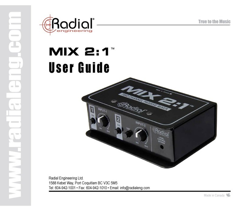 Radial Engineering MIX 2:1 User manual