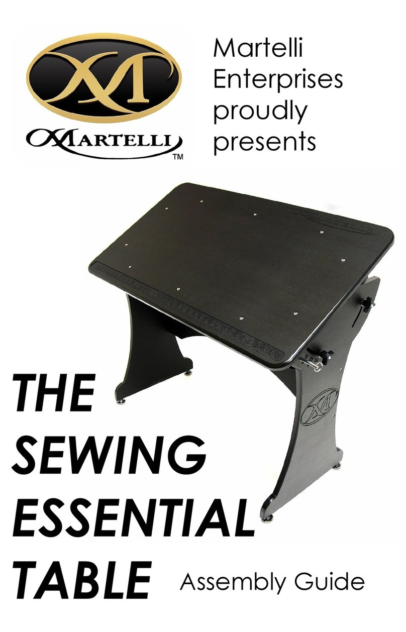 Martelli THE SEWING ESSENTIAL TABLE Assembly guide