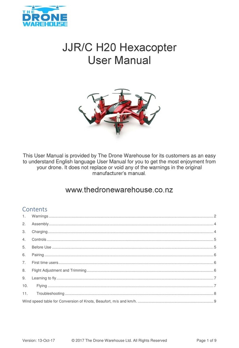 The Drone Warehouse JJR/C H20 user manual