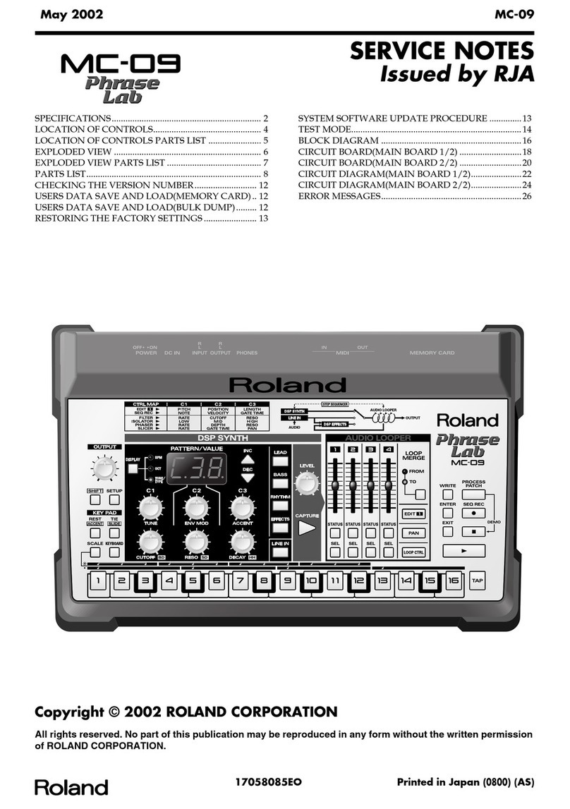 Roland Phase Lab MC-09 Operating and maintenance manual