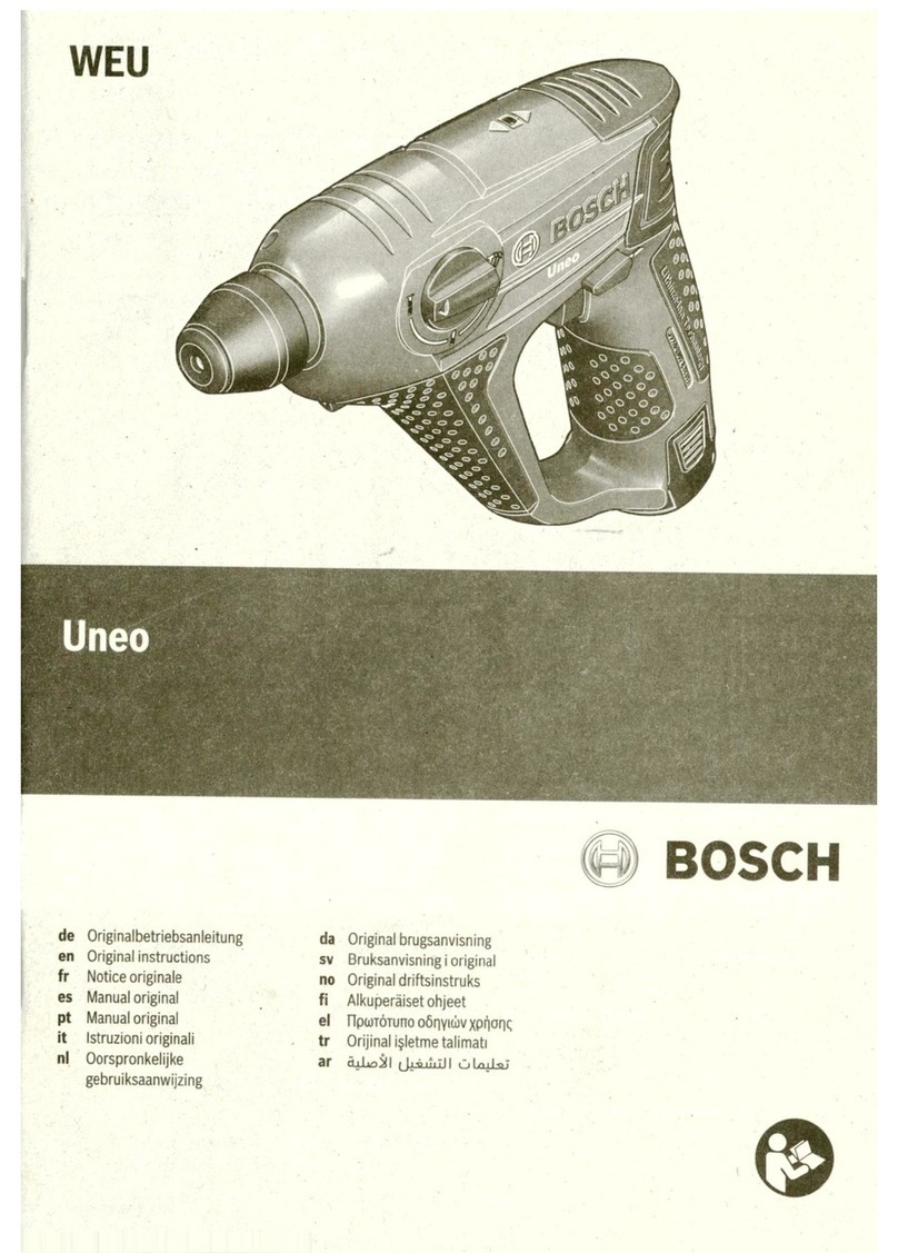 Bosch Uneo Operation instructions