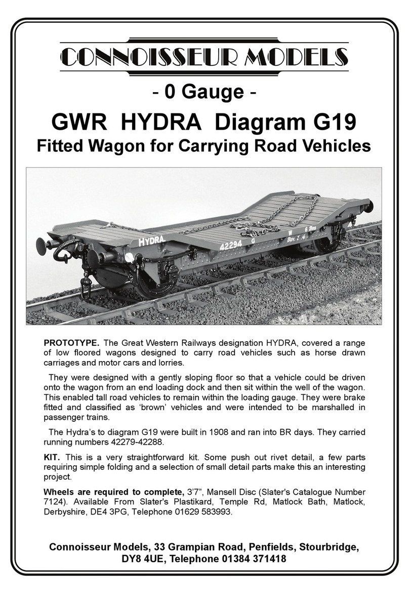 Connoisseur Models GWR HYDRA Diagram G19 Instruction booklet