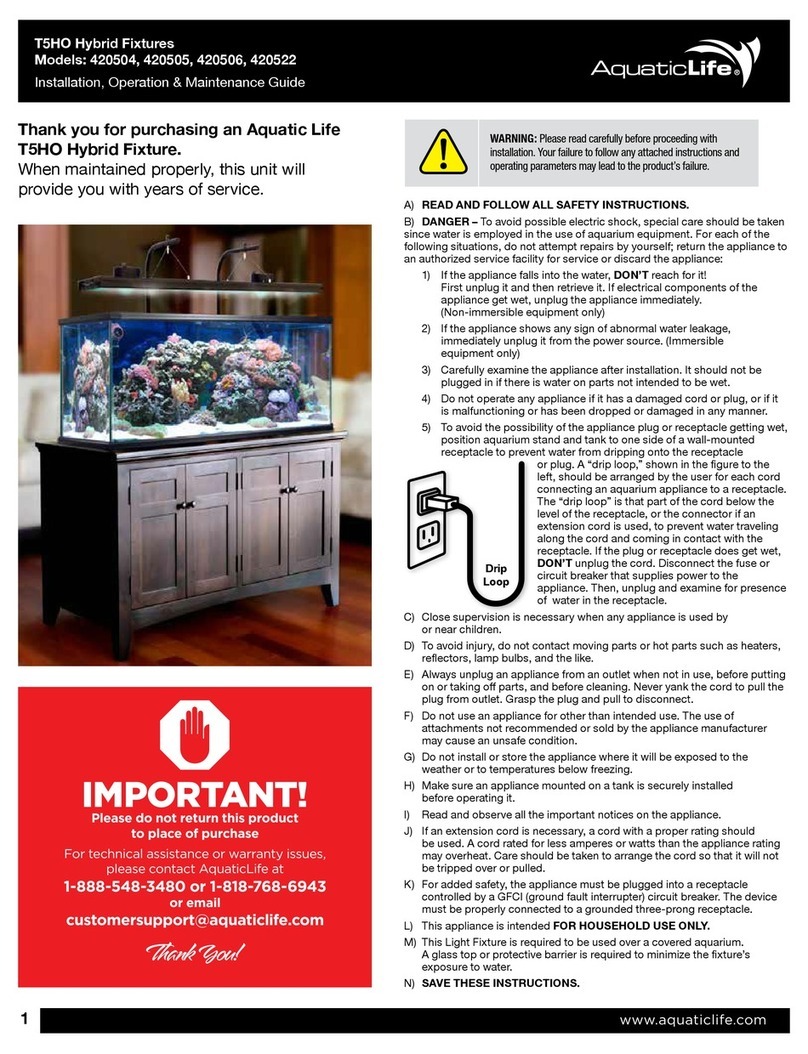AquaticLife 420504 Installation, operation, maintenance guide