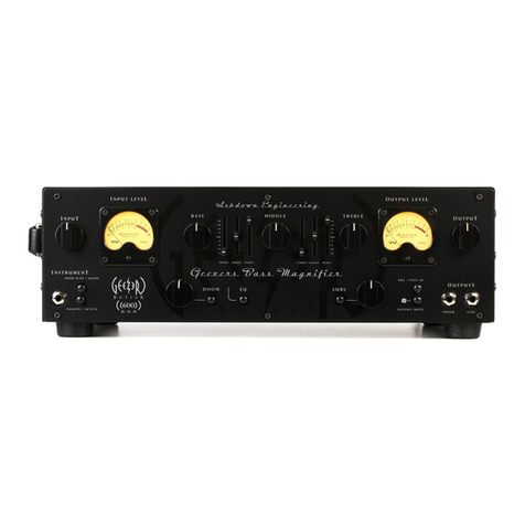 Ashdown Geezer Butler Signature Bass Amp Head user manual