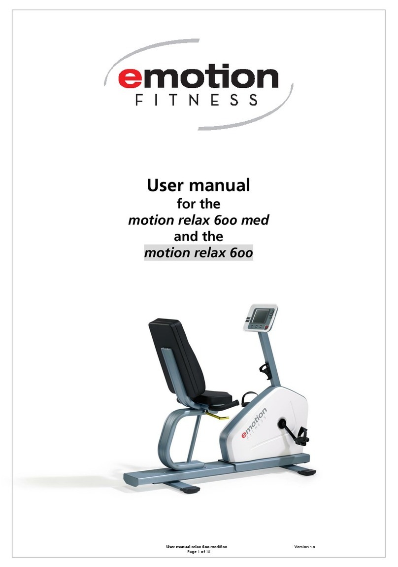 e-motion Motion relax 600 med user manual