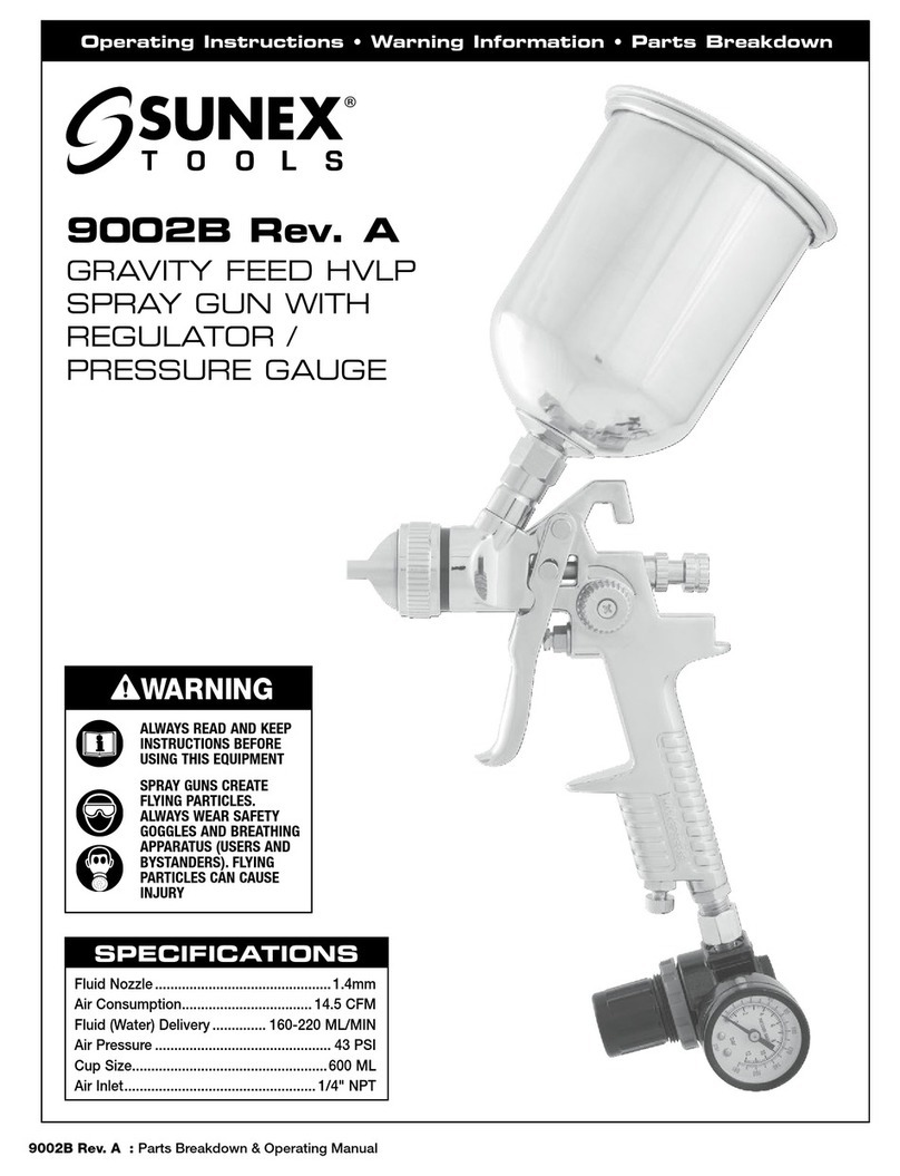 Sunex 9002B Operating instructions, warning information, parts breakdown