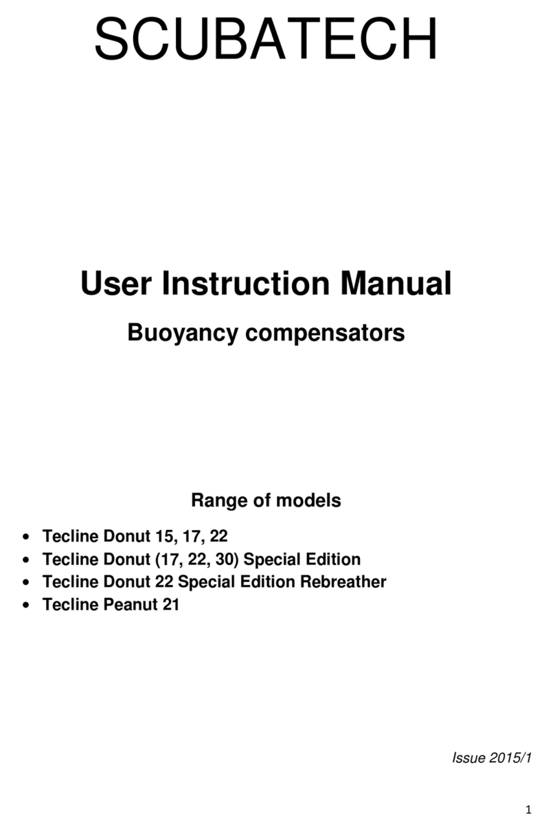 Scubatech Tecline Donut 15 User instruction manual