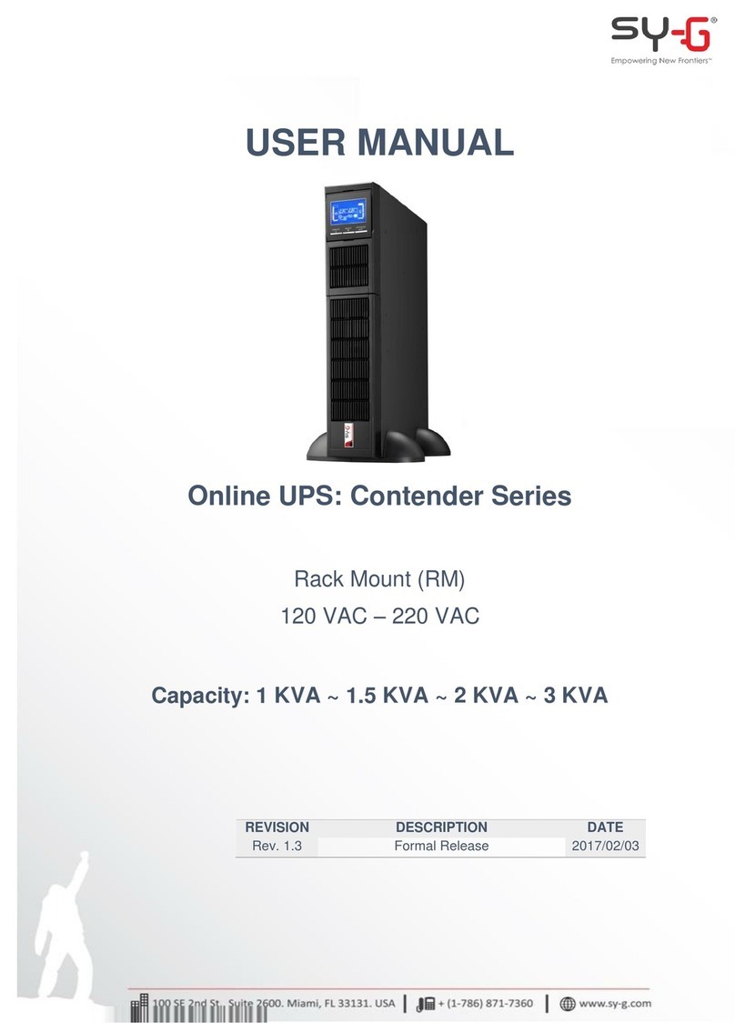 Sy-G Contender 1 KVA User manual