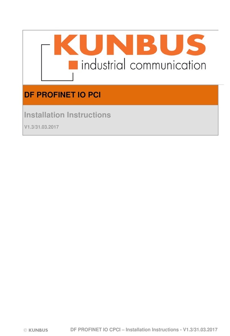 Kunbus DF PROFINET IO PCI installation instructions