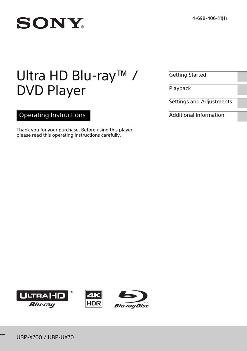 Sony UBP-UX70 operating instructions