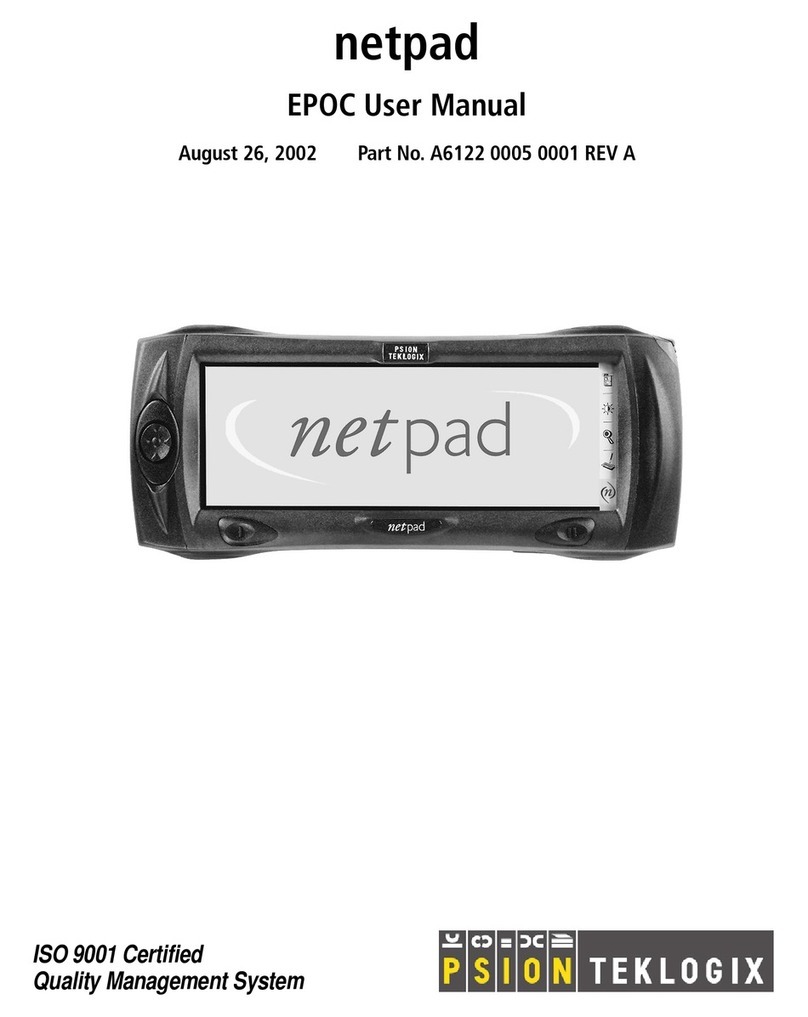 Psion Teklogix netpad 1000 Series user manual