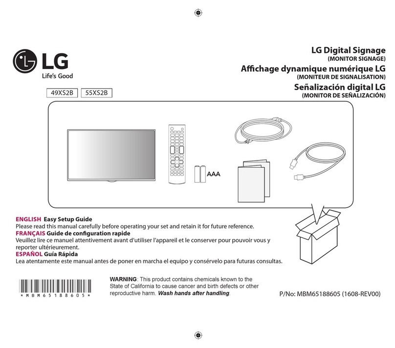 LG 49XS2B Quick start guide