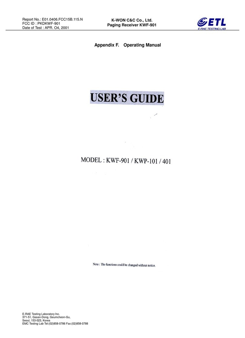 K-WON C&C KWF-401 user guide