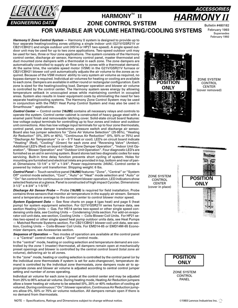 Lennox HARMONY II User manual