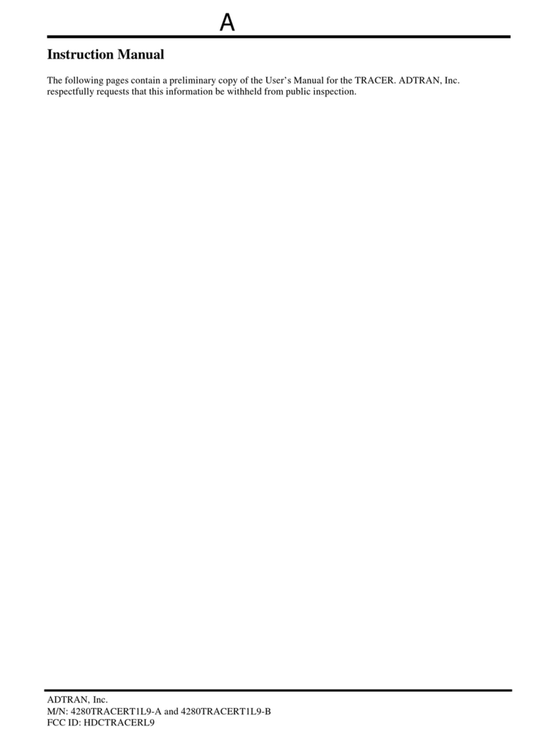 ADTRAN TRACER 2xT1 User manual