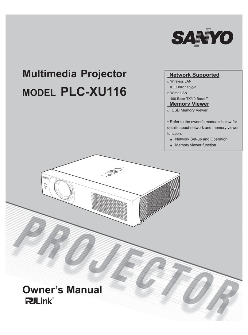 Sanyo PLC-XU116 User manual Sanyo PLC-XU116 User manual