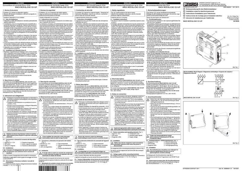 Phoenix Contact MACX MCR-SL-CAC-12-I-UP Installation notes for electricians