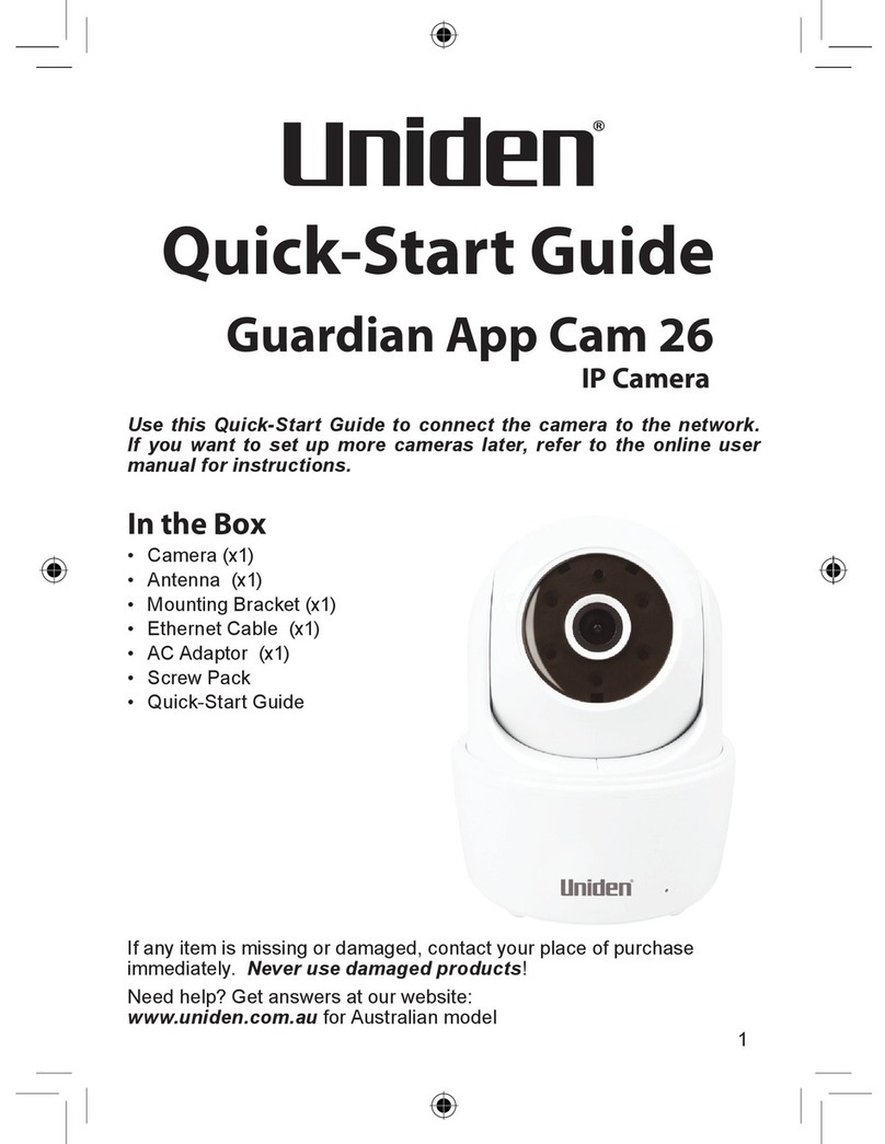 Uniden Guardian App Cam 26 quick start guide Uniden Guardian App Cam 26 quick start guide