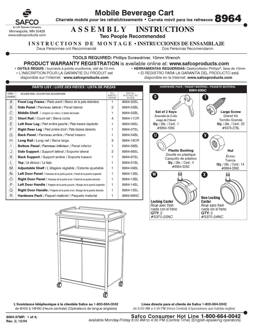 Safco 8964 Assembly instructions