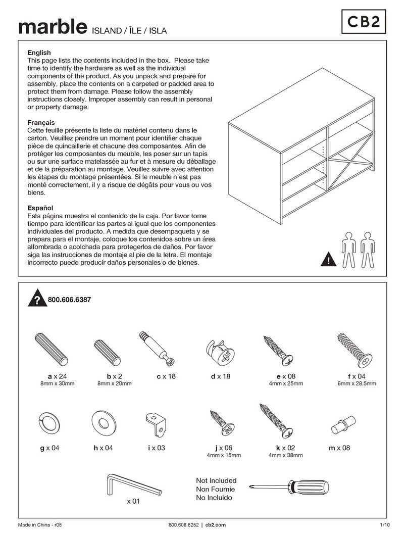 CB2 marble Assembly manual