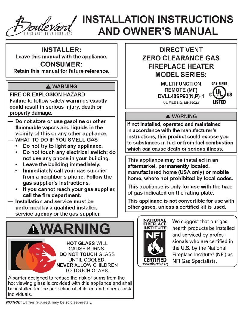 Boulevard DVLL48NAT Installation instructions and owner's manual Boulevard DVLL48NAT Installation instructions and owner's manual