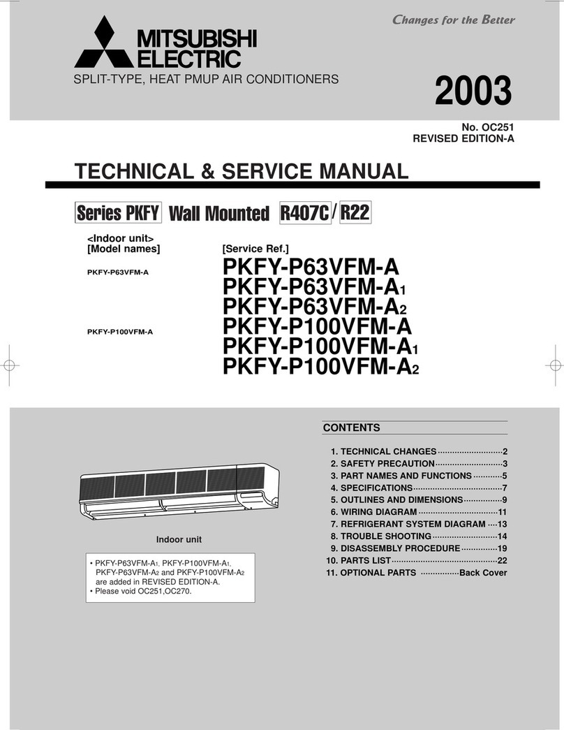 Mitsubishi PKFY-P63VFM-A Operating manual