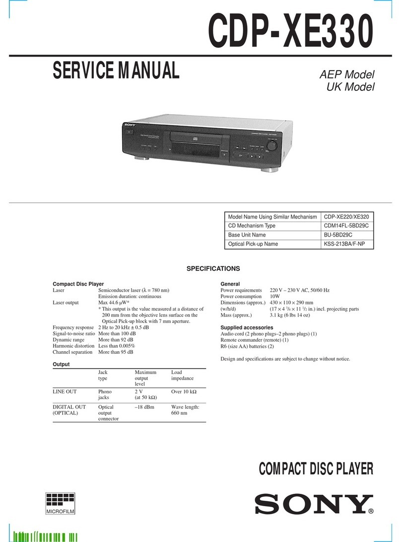 Sony CDP-XE330 User manual
