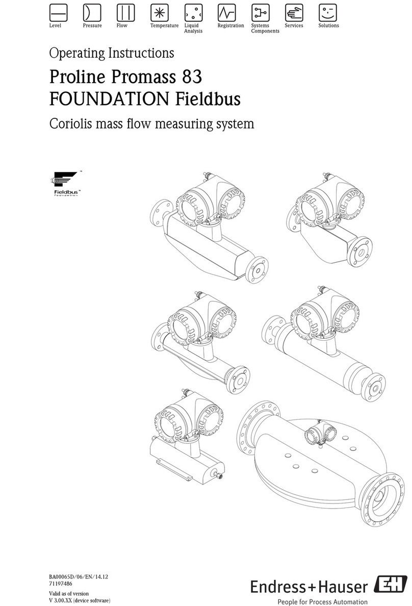Endress+Hauser Proline Promass 83 operating instructions