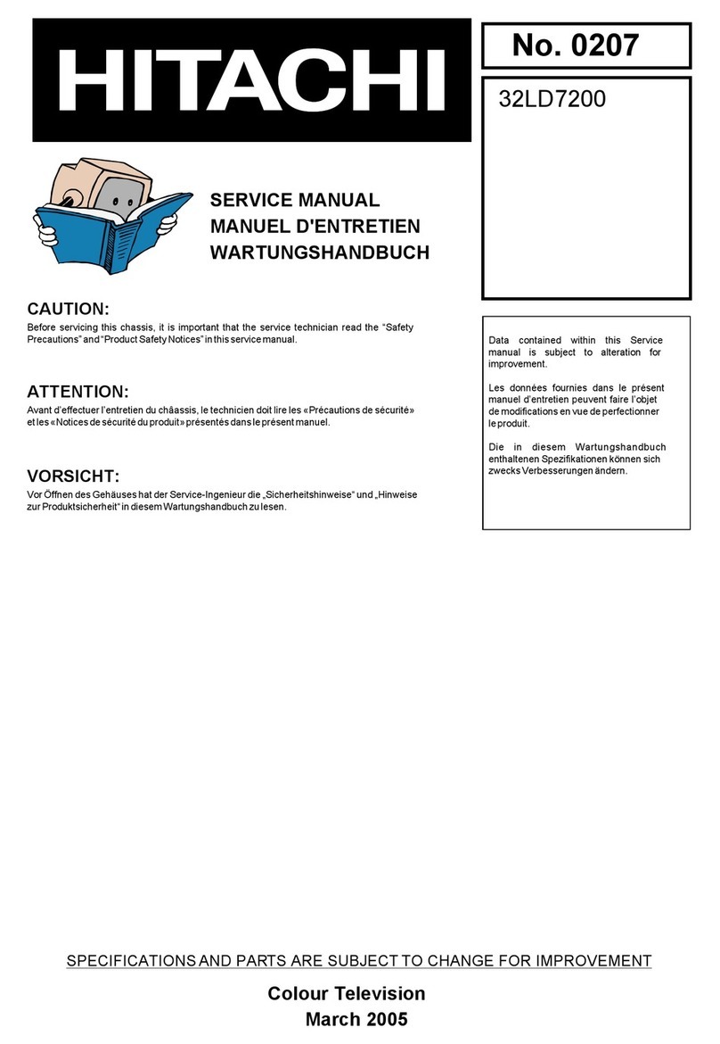 Hitachi 32LD7200 Service manual