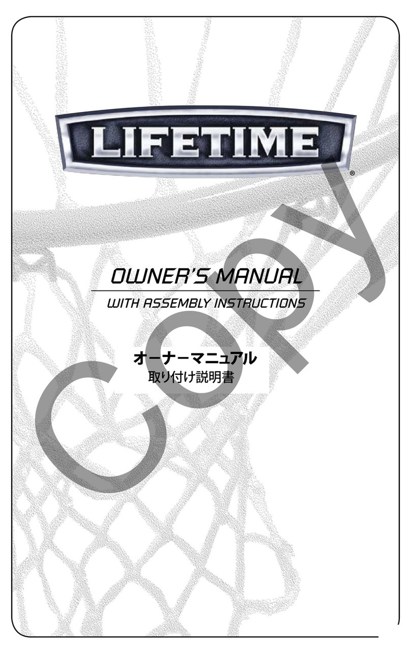Lifetime PROCOURT 1225 Owner's manual & assembly instructions