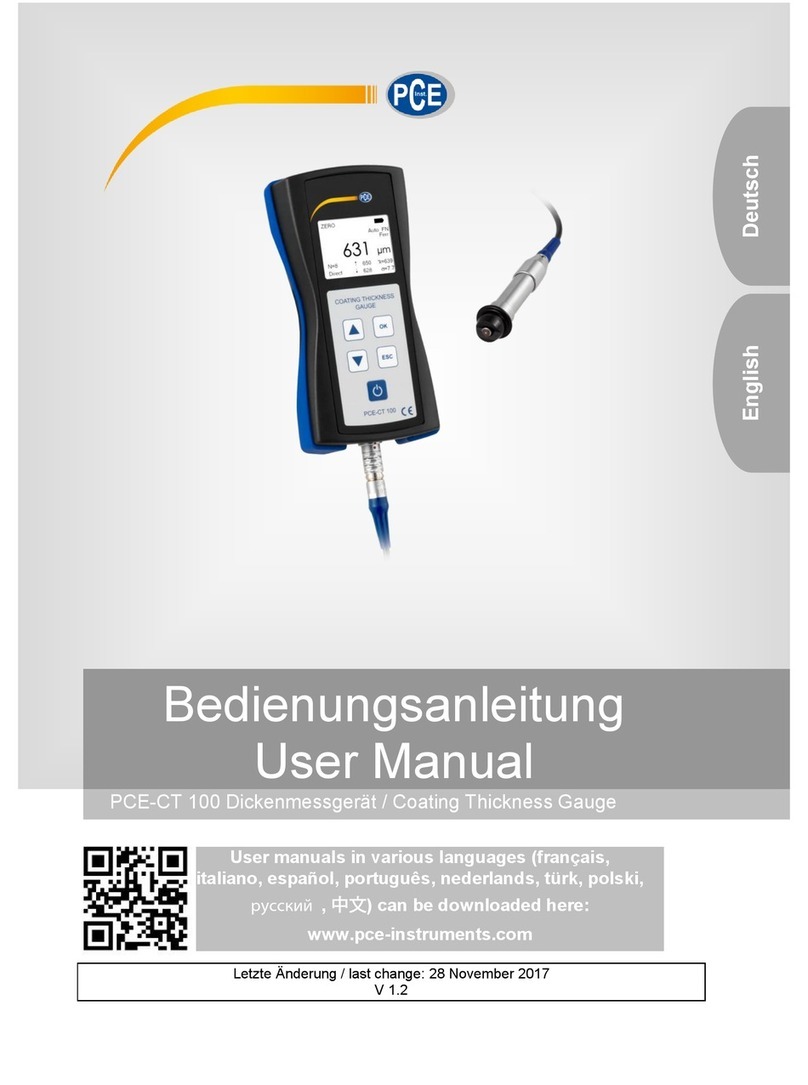 PCE Instruments PCE-CT 100 User manual