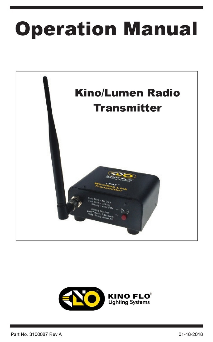 Kino Flo DMX-TL100 Operation manual