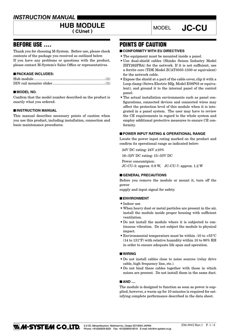 M-system JC-CU instruction manual