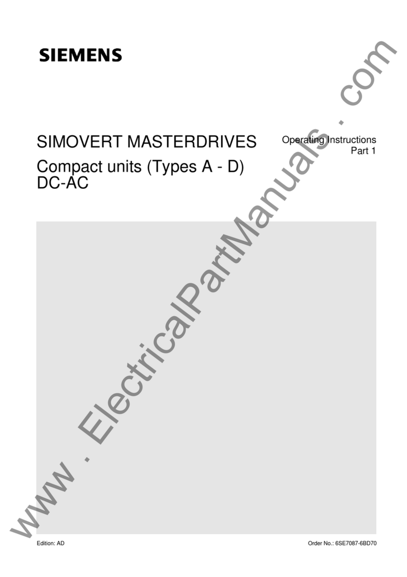 Siemens simovert masterdrives operating instructions