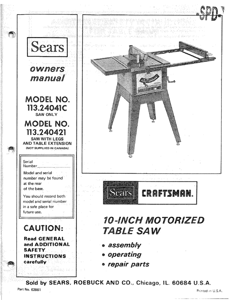 Sears 113.240421 owner's manual
