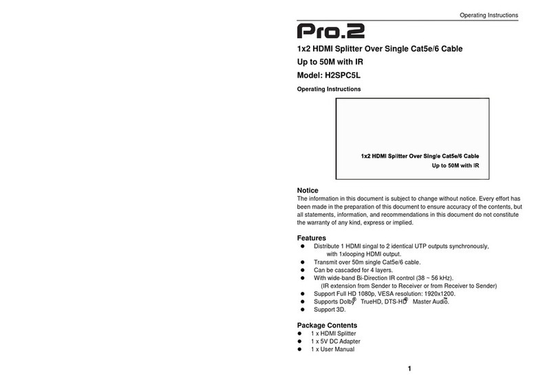 Pro2 H2SPC5L User manual
