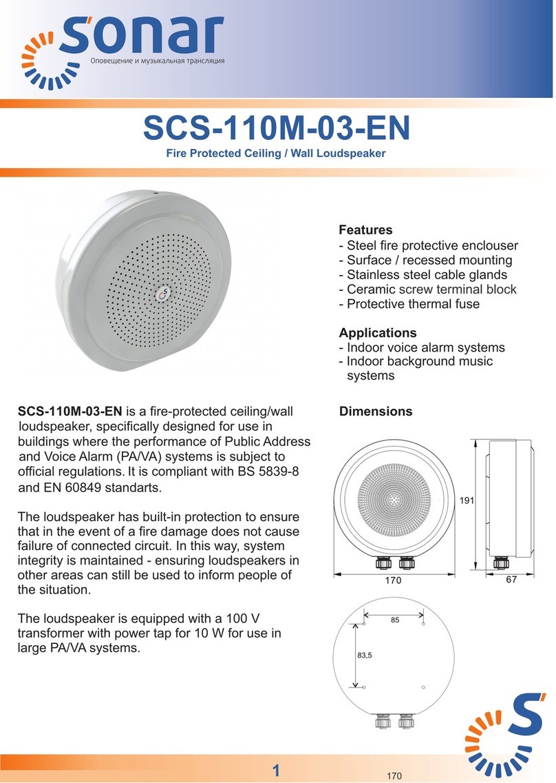 Sonar SCS-110M-03-EN user manual