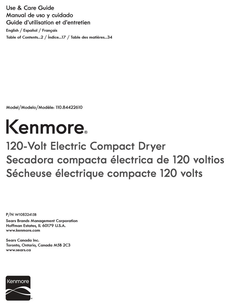 Kenmore 110.84422610 User manual