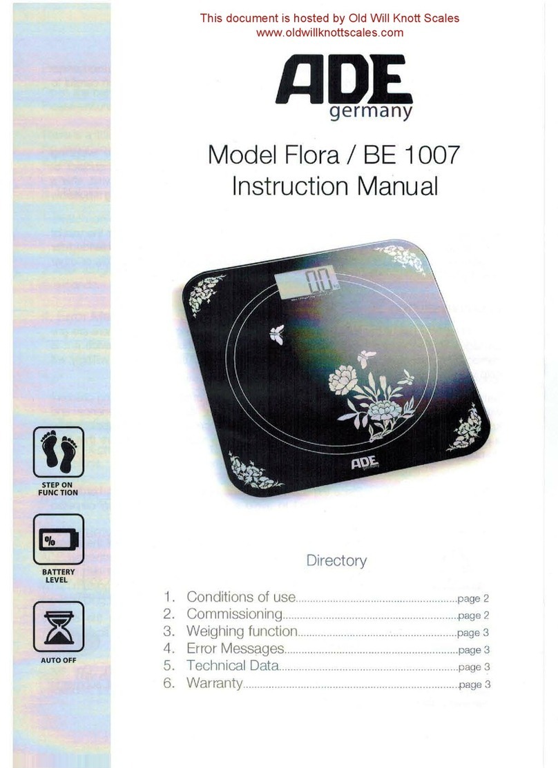 ADE FLORA BE 1007 instruction manual