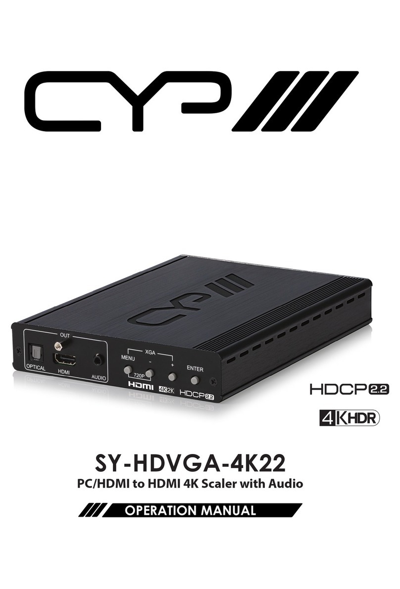 CYP SY-HDVGA-4K22 User manual