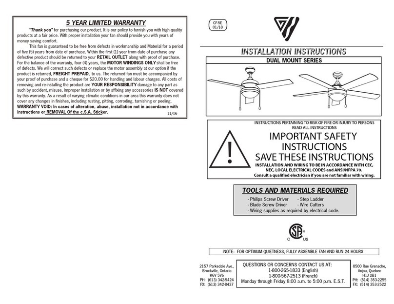 Canarm DUAL MOUNT SERIES User manual Canarm DUAL MOUNT SERIES User manual