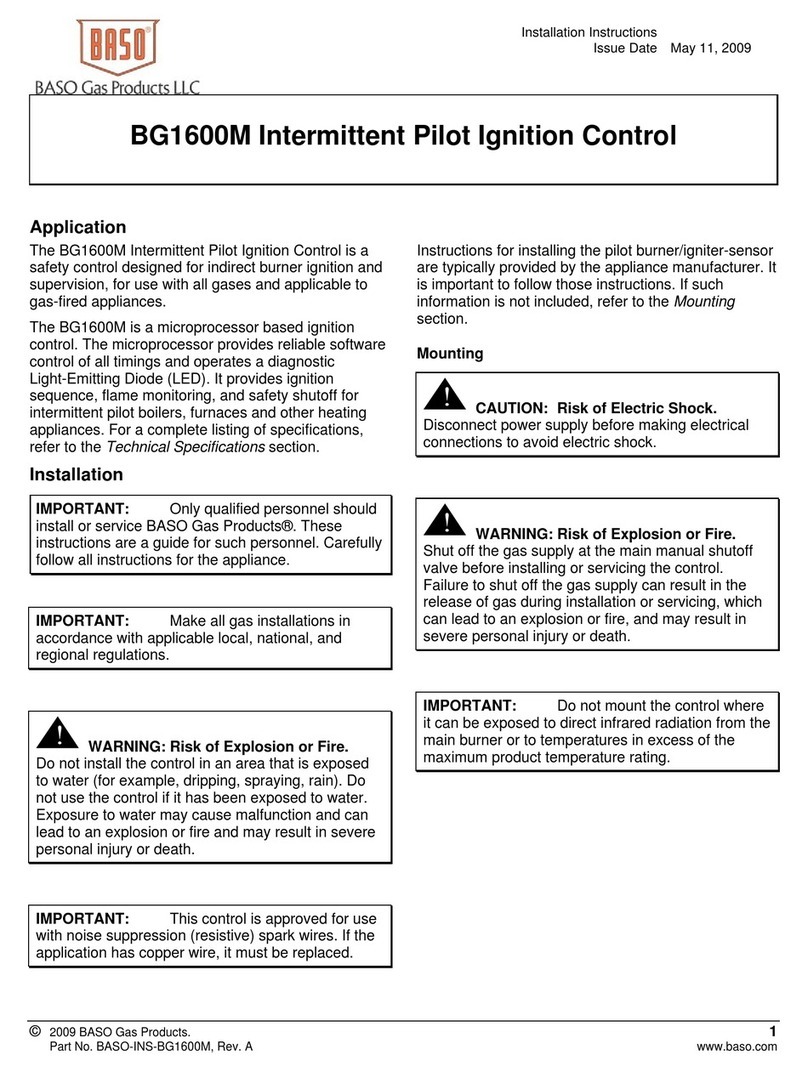 Baso BG1600M installation instructions