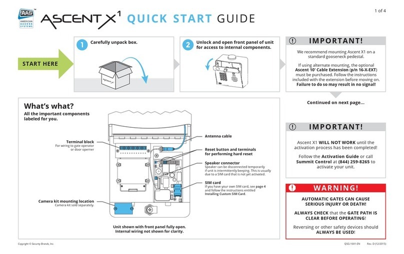 AAS Ascent X1 quick start guide